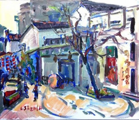 無錫「劇場博物館」晨光 2014 10F 油畫 作者廖繼英
